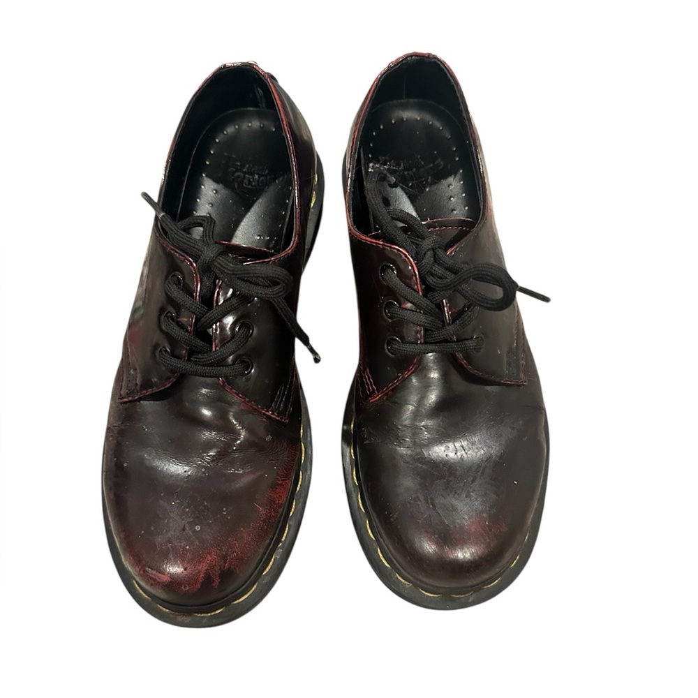Dr. Martens 1461 Arcadia Grunge Oxblood Rub-off Distressed 3 eyelet Oxford Shoes